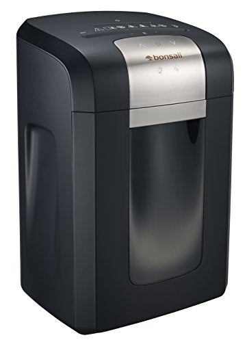 Bonsaii 120-Minute Heavy-Duty Cross-Cut Paper Shredder, CD and Credit Card Shredder Machine with 14-Sheet Paper Shredding Capacity, 6-Gallon Pullout Wastebasket with Transparent Window, Black (3S23)