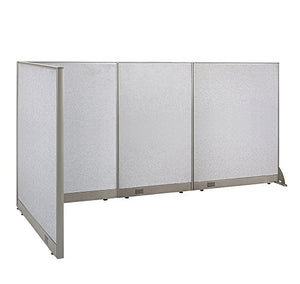 GOF Freestanding L Shaped Office Partition, Large Fabric Room Divider Panel, 48"D x 120"W x 60"H