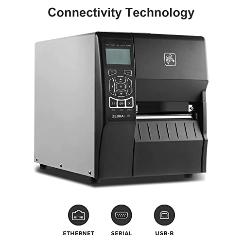 ZEBRA ZT230 Industrial Label Printer - Ethernet, Serial, USB Connectivity - 4" Print Width, 203 DPI, Monochrome Barcode