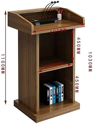 None Wooden Floor Lectern Podium Table Hosting Reception Desk Presentation Stand - Church/Office (Color: A) (B)