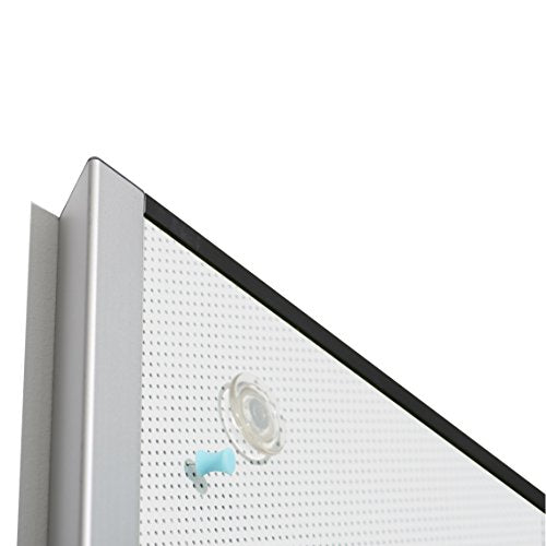 Iceberg 34111 Perforated Steel Magnetic Bulletin Board, 1.32" Height, 40.125" width, 24.75" Length,,White
