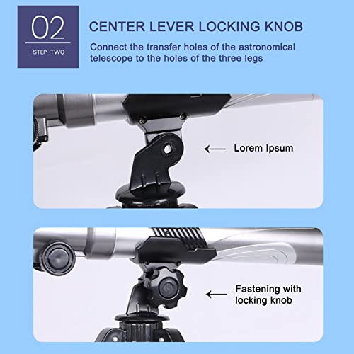 Lucktop HD Astronomical Telescope for Children, High Magnification 40 Times Large Diameter with Finder Mirror and High-Definition Eyepiece, Scientific Educational Exploration Toy Kids