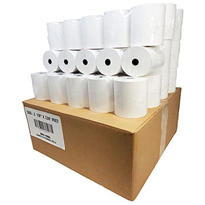 55GSM - Shrink Wrap 3 1/8 x230 Feet Clover Station Thermal Paper Rolls (4 CASES - 200 ROLLS) BPA Free M129C, M244a, M129 Star tsp100 Receipt Printer Paper - RegisterRoll