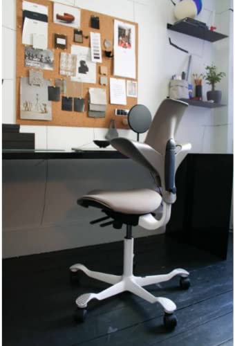 HAG Capisco Puls Adjustable Standing Desk Chair - Silver Frame - Black Full Cushion by HAG