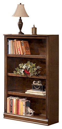 Ashley Furniture Signature Design - Hamlyn Medium Bookcase - 3 Adjustable Shelves - Traditional - Medium Brown Finish