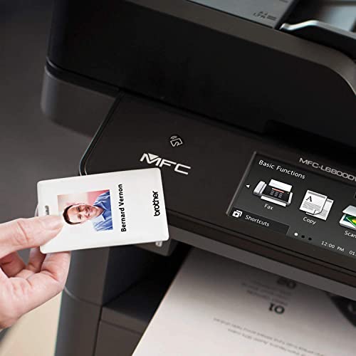 Brother MFC All-in-One Wireless Monochrome Laser Printer, Black- Print Copy Scan Fax - 48 ppm, 1200 x 1200 dpi, 4.85" LCD, NFC, 512MB Memory, Auto Duplex Printing, 80-Sheet ADF, Printer Cable
