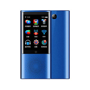 None Language Translator Device 77 Languages Instant Voice Translator with Bluetooth WiFi Connection - Blue