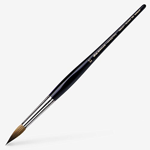 da Vinci Watercolor Series 35 Maestro Paint Brush, Round Long Taper Kolinsky Red Sable, Size 12