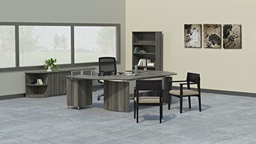 Safco Mayline Medina 63" Right Return Desk Extension, Gray Steel Laminate