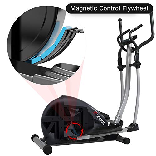 SNODE E20i Magnetic Elliptical Machine Trainer Fitness Exercise Equipment for Home Workout with Bluetooth Capability