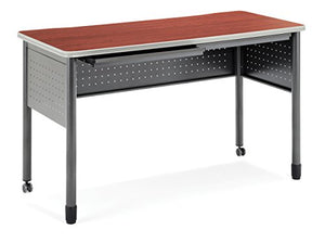 OFM Mesa Series Standing Height Desk - Durable Mobile Office Desk, 27.75" x 59", Cherry (66151-CHY)