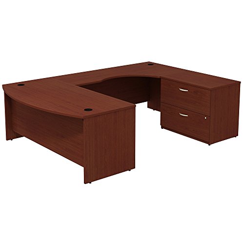 Bush Business Furniture Series C 72W Bowfront RH U-Station with 2-Drawer Lateral File