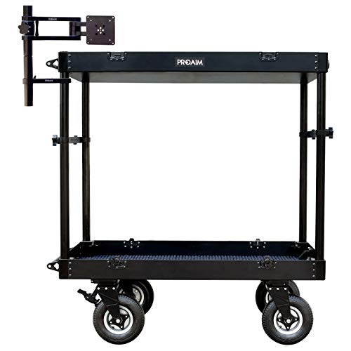 PROAIM Monitor Mount Arm System for Camera Cart – Most Stable Solution for Attaching Monitor to Cart | Offers Smooth Horizontal Articulation | Payload 25kg/55lb, Durable, Stable & Flexible (VCTR-MA)