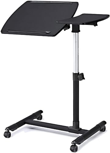 GaRcan Adjustable Mobile Laptop Stand Desk Rolling Cart, Height Adjustable