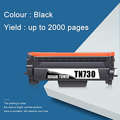 (Black,6-Pack) Compatible Toner Cartridge Replacement for Brother TN730 TN-730 DCP-L2550DW MFC-L2710DW MFC-L2750DW MFC-L2750DWXL HL-L2350DW HL-L2390DW HL-L2395DW Printer Toner, Sold by Angelo.