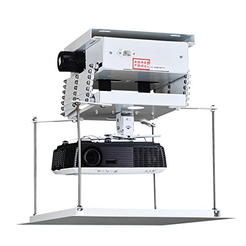 BAOSHISHAN 3M Hidden Electric Projector Mounts Bracket Motorized Lift Projector Hanger Max Load 25kg Ceiling Mount Remote Control for Cinema Church School Conference Room with Mute Motors (110V)