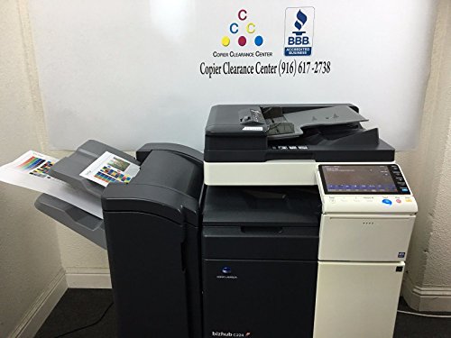 Konica Minolta Bizhub C224 Copier Printer Scanner Finisher Low 89k w/ 7k Color