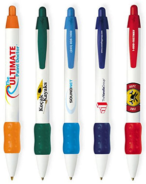 Personalized BIC WideBody Retractable Pens with Color Grip Printed with Your Logo or Message - 300 QTY