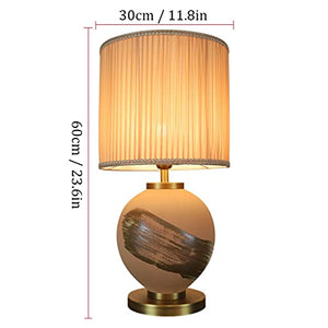 SLEEVE Chinese Ceramic Table Lamp with Copper Base (Size B)