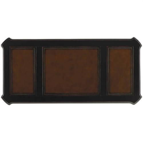 Bowery Hill Executive Desk with File Drawers in Black Paint Finish