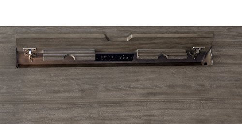 Martin Furniture IMCA384T-KIT Complete Sit/Stand Desk, Weathered Dove