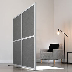 VIVO Modular Wall System with 2 PET Panels, 66" High, Dark Gray - PP-MWS63D