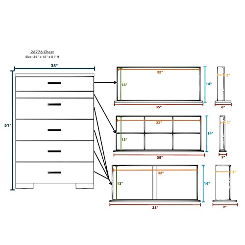 Home Office Furniture Set with Sliding Barn Door Desk, USB Charging, Storage Bookshelf, and 3-Drawer Cabinet