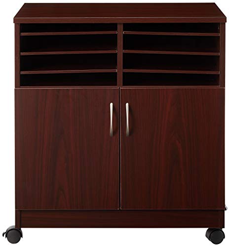 Lorell LLR60266 2-Door Mobile Machine Stand with Sorter