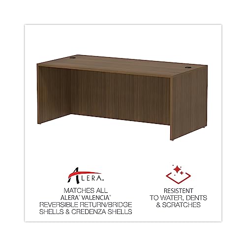 Alera Valencia Series Straight Front Desk Shell, 71 x 35.5 x 29.63, Mod Walnut