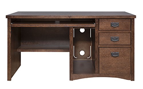 Martin Furniture Mission Pasadena Single Pedestal Computer Desk