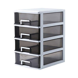 QSJY File Cabinets A4 Plastic File Drawer Expanding Organizer White Stand - 9.84×12.38×16.83inch