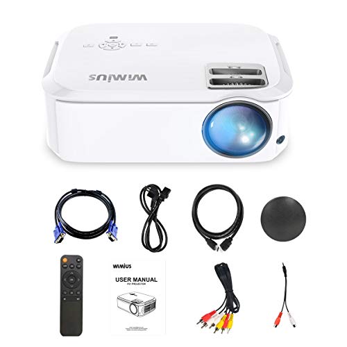 Projector, WiMiUS Upgraded 6500 Lumens Projector Native 1080P 60Hz Full HD Projector Support 4K 300" Display Works with Fire TV Stick, PC, PS4, Samrtphones for Home Theater