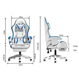 inBEKEA Home Computer Ergonomic Gaming Office Chair with Footrests, Casters, Armrests (Pink, 62 * 62*(109~118) cm)