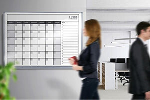 Luxor Dry-Erase Magnetic Monthly Calendar Board - 48" x 36"