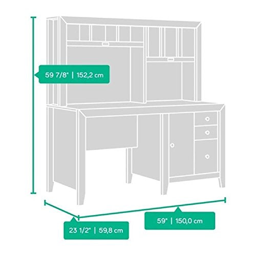Bowery Hill Computer Desk with Hutch in Craftsman Oak