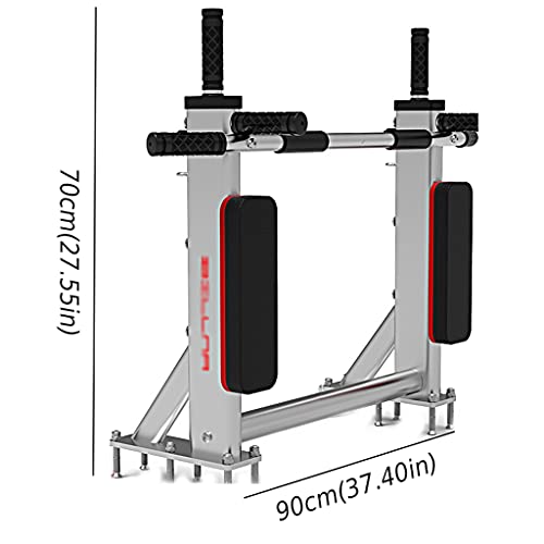 TYX Wall Mounted Pull Up Bars, Multifunction Strength Training Equipment with Pads and Handles, Heavy Duty Chin Up Bars for Home Fitness,Silver