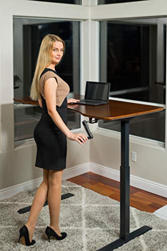 ErgoMax Height Adjustable Crank Desk Frame, Tabletop Not Included, 45 Inch Max, Black