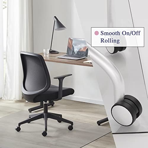 MIRUO Transparent Tempered Glass Office Chair Mat for Carpet (46" x 53" x 1/4")