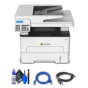 Lexmark MB2236adw Monochrome Multi-Function Laser Printer (18M0400) + Ethernet Cable + Deluxe Cleaning Set + High Speed USB Printer Cable - Base Bundle