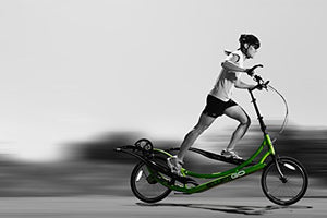 ElliptiGO 8C Long Stride Outdoor Elliptical Bike and Best Hybrid Indoor Exercise Trainer, Green