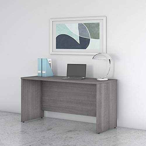 Bush Business Furniture Studio C Collection Desk/Credenza/Return, Platinum Gray