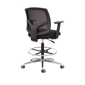 Thornton's Office Supplies Mesh Back Adjustable Drafting Stool Tall Office Chair - Black
