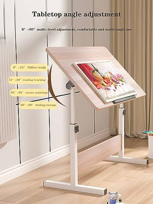 ZERVA Drafting Table with Height Adjustable Tilting Tabletop 60x40cm - Style 4