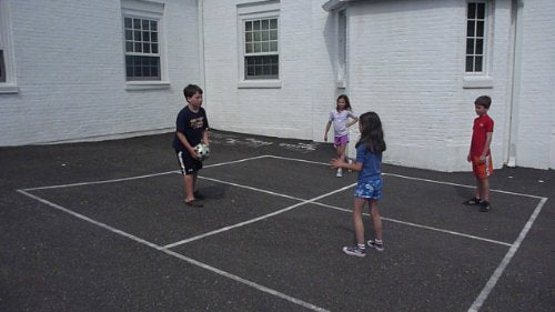 Classic Four-Square Stencil | Playground Stencil Collection | Official Size | Paint Stencils for Playground and Pavement