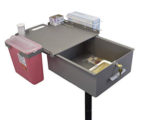 Omnimed Mobile Phlebotomy Cart with Large Storage Drawer and Keyed Lock