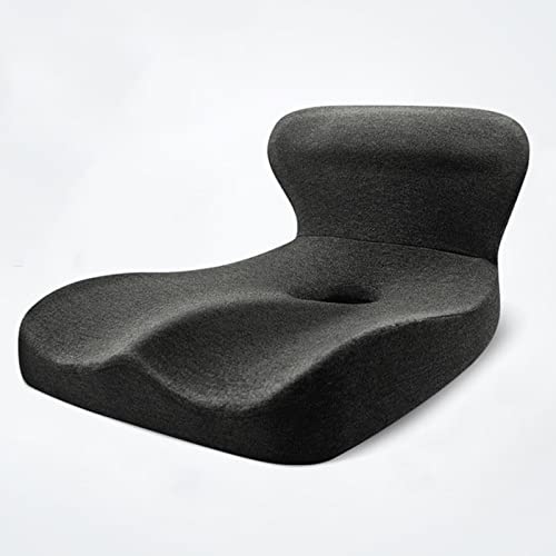 LSTQPK Memory Foam Posture Seat Pads - Coccyx Cushion, Hip Support Pillow for Sitting, Seat Cushion for Sciatica Pain Relief - Color: Blue