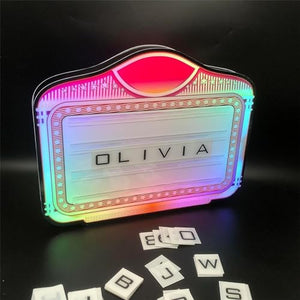 NOLLAM Handheld LED Letter Bottle Presenter - Color Letter Billboard with Remote Control