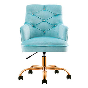 XIZZI Cute Desk Chair,Computer Chair, Adjustable Swivel Home Office Chair, Office Chair with Wheels and Arms (Blue)