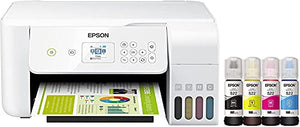 Epson EcoTank ET Series All-in-One Supertank Inkjet Printer for Cartridge-Free Home Printing, Wireless, Print, Scan, Copy - White