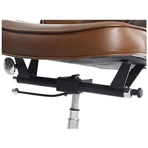UsmAsk Executive Leather Office Chair Swivel Ergonomic Computer Game Chair Brown